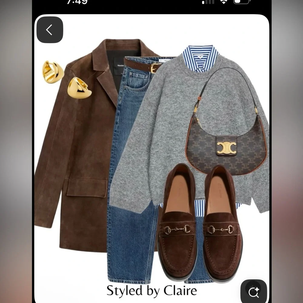 Gucci Women's Brown Suede Loafers - Picture 3 of 16